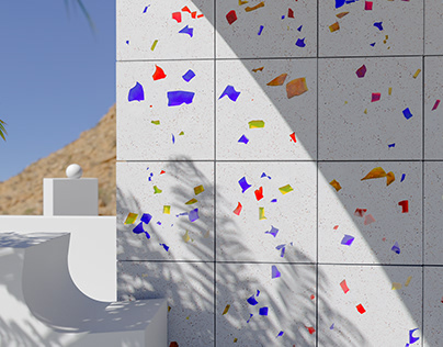 3d visuals for an avant-garde terrazzo manufacturer