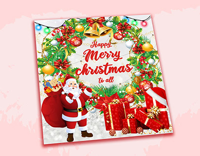 Beautiful and cute Christmas poster design