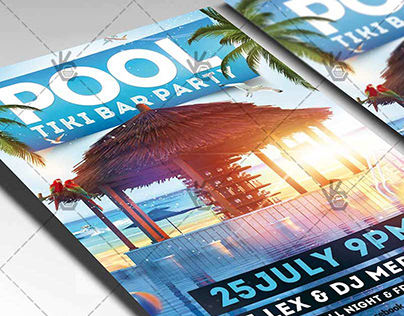 Pool Party Flyer - PSD Template