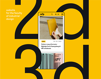 WFP – website for the Faculty of Industrial Design