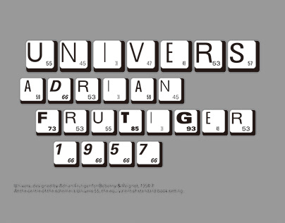Typeface poster design - Univers