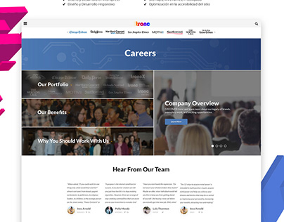 Diseño Web de plataforma de trabajo para Tronc