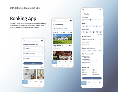 Booking Travel App UX/UI