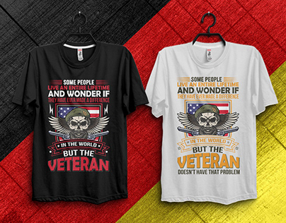 American Army Veteran T-Shirts Design