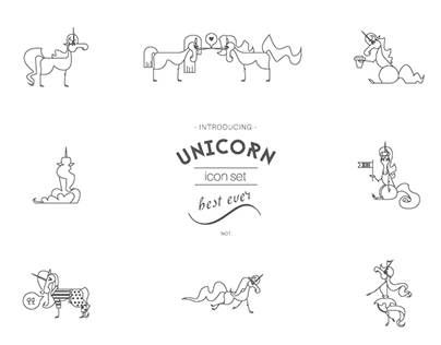Unicorn Icon Set