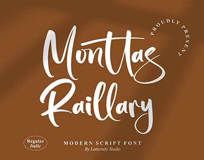 Monttas Raillary - Modern Script Font