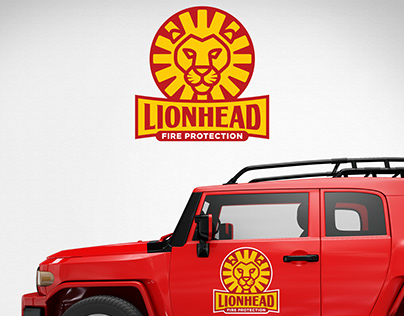 Lion Head Fire Protection Logo Design