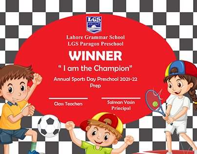 Sports Day Certificates for LGS Paragon Preschool