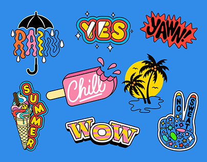ILLUSTRATED GIPHY STICKERS - animated gif stickers
