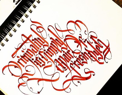 Calligraphy Quotes Parallel pen Bombay ink