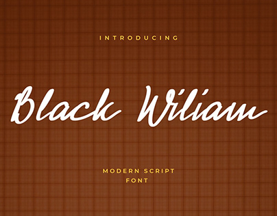 Black Wiliam Modern Script Font