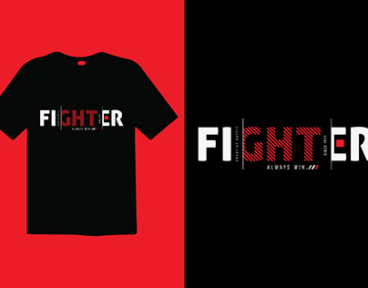 Fighter premium vector t shirt design