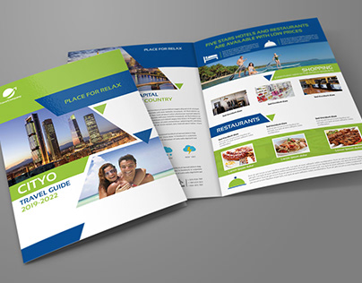 Travel Guide Bi-Fold Brochure Template