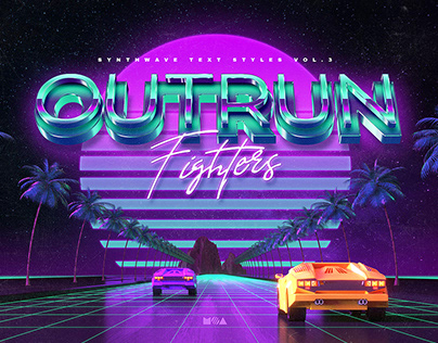 80`s Retro Text Effects vol.3 Synthwave Retrowave