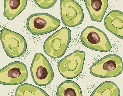 Design development, avocado pattern