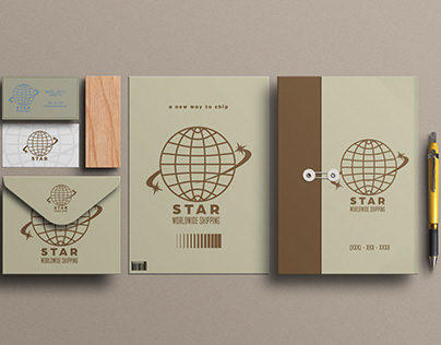 "Star Shipping" Brand Identity + Mockups