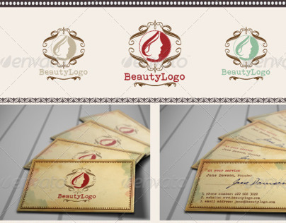 Retro Beauty Logo and Stationery