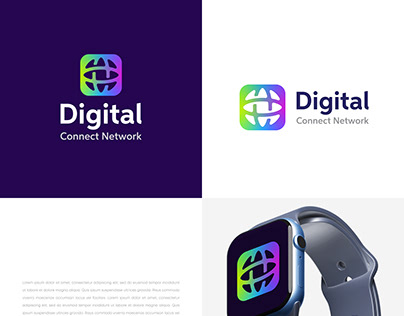 Digital network creative logo