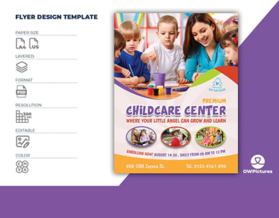 Childcare – Daycare – Children Flyer Template