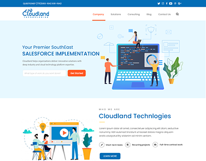 Cloudland - Website & UI UX