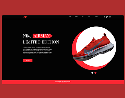 Nike Airmax Landing Page Ui Design