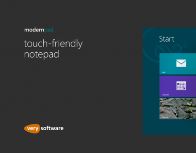 ModernPad app design for Windows 8
