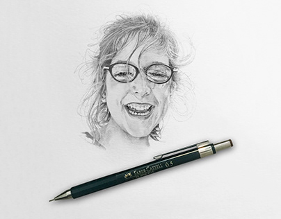 Hand-drawn portrait Greta