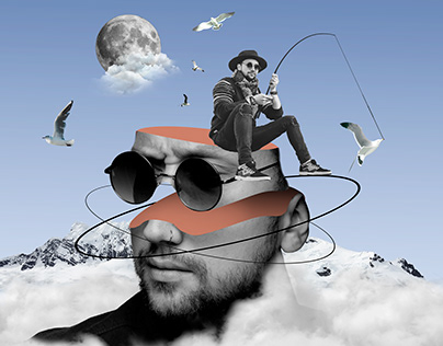 Collage portrait music cover