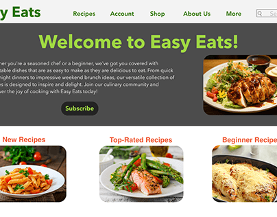 Easy Eats Website Design