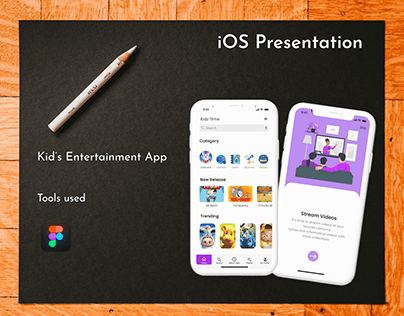 kid's entertainment app iOS presentation ui