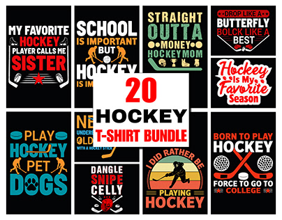 20 Hockey t-shirt bundle