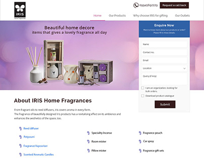 IRIS Home Fragrances- Microsite