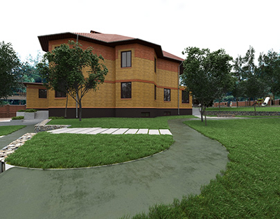 3d visualization the suburbian house near Dnipro