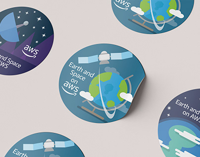 Amazon Web Services: Earth and Space Stickers