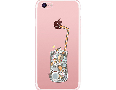 cute cartoon transparent phone case for iPhone 5 6 7