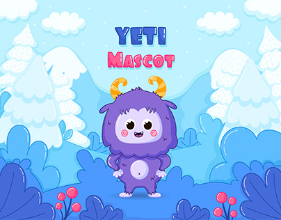 Yeti Mascot Character
