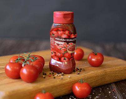 Ketchup Bottle Label Design