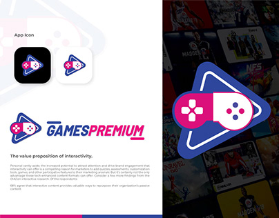 Gamespremium logo design for a gaming website