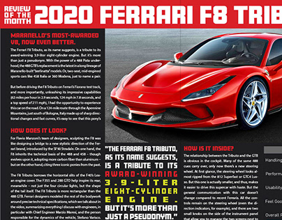 Ferrari Magazine Spread Concept