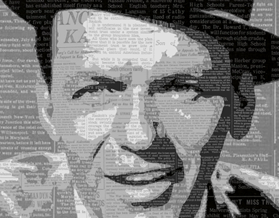 Frank Sinatra Newspaper Portrait