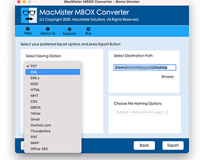 MacMister MBOX Converter for Mac