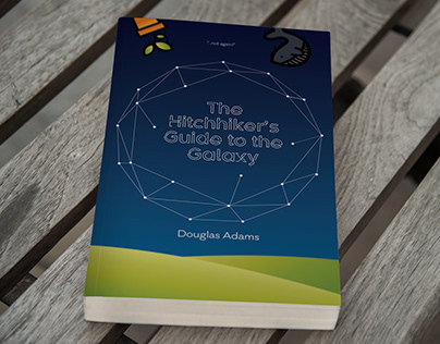 The Hitchhiker's Guide to the Galaxy Book Cover Design