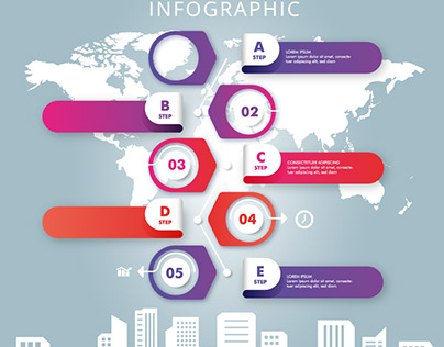 Business process infographics template