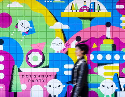 Doughnut Party Mural