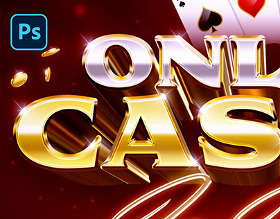 [PSD] ONLINE CASINO LOGO AND TEXT EFFECT