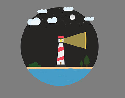 Lighthouse - Landscape Illustration