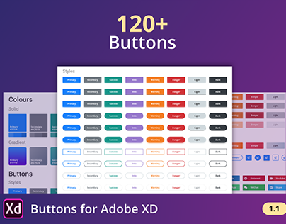 Buttons for Adobe XD