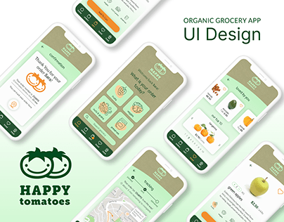 HAPPY TOMATOES - Organic Grocery UI Design