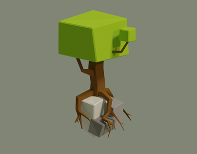 Low Poly Tree Model (Bonus Lighting experimenting)