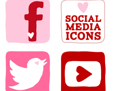 Valentine's Day Social Media Icon Set